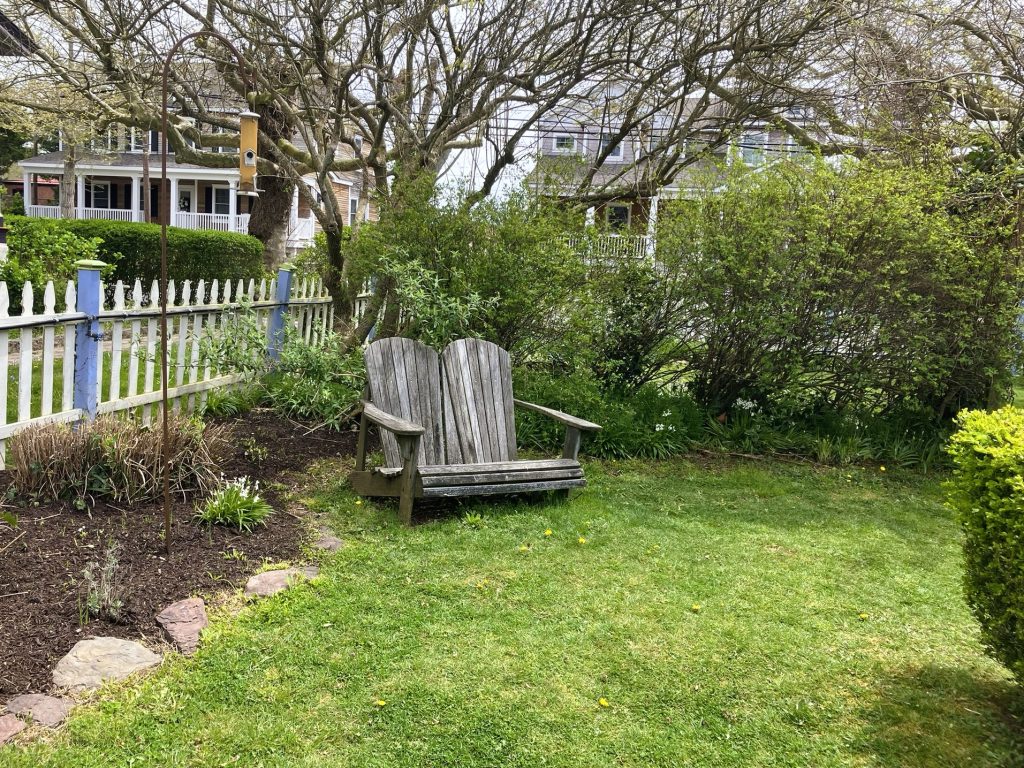 Romantic Love Seat at the Edge of the Garden